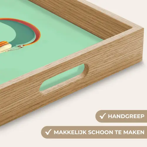Koptelefoon - Oranje - Snoer - Minimalistisch Dienblad Rechthoek middel -USP_HandgreepNL