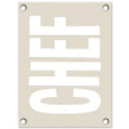 Wit - Chef - Decoratie - Japandi tuinposter los doek klein -3d