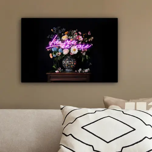 Neon - Vaas - Bloemen canvas 2cm klein -sfeer3