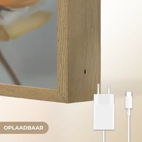 Zonnebloemen - Geel - Wazig Light Box met batterij (Wandlamp) middel -USP_websiteoplaadbaarNL