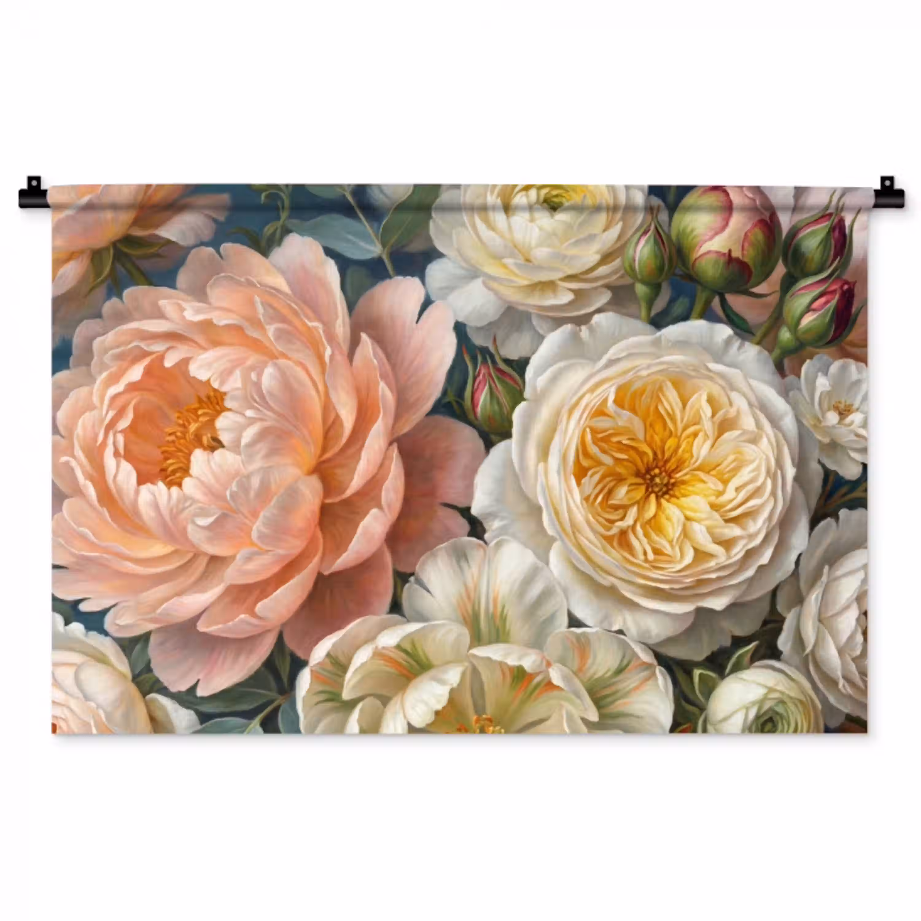 Bloemen - Boeket - Natuur - Klassiek - Kleurrijk Wandkleed katoen middel -zz3d
