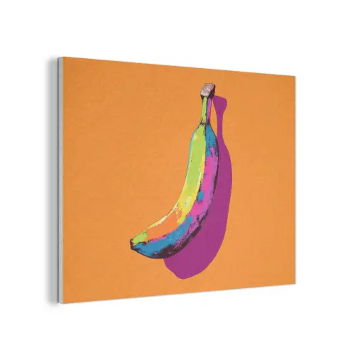 Felle kleuren - Banaan - popart PET vilt klein -3d