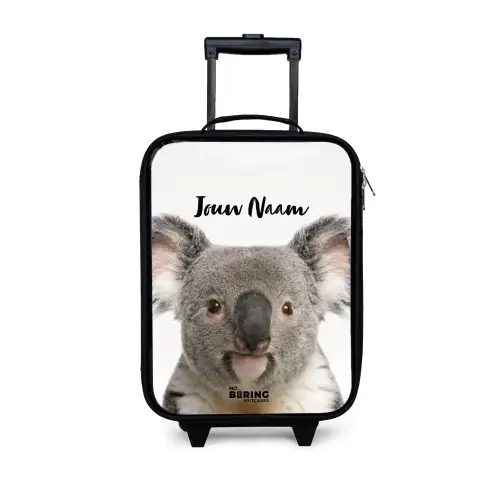 Schattige Koala Beer Kinderkoffer - Zwart klein -3d
