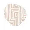 Decoratief - Labyrint - Beige Wandcirkel Organisch Forex 3mm klein -3d