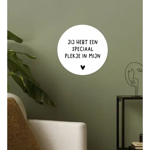 Een speciaal plekje in mijn hart - Spreuken - Quotes Wandcirkel behangsticker klein -sfeer2
