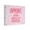 Amore vita sole - Roze - Hartjes PET vilt klein -3d
