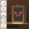 Vlinder - Rood - Minimalistisch Light Box met kabel (Tafellamp) klein -USP_NL
