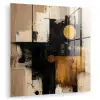 Abstract - Zwart - Goud - Modern plexiglas 5mm klein -zzzproduct_nieuw