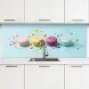 Macarons - Kleurrijk - Pastel keuken achterwand 2 middel -3d
