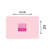 Bisou - Roze - Minimalistisch Placemat vinyl groot -specs