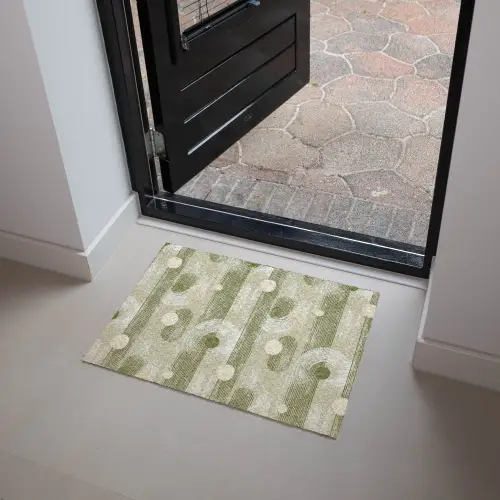 Artistiek - Modern - Groen Deurmat klein 898 -sfeer5