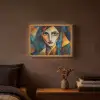 Portret - Abstract - Vormen Light Box met batterij (Wandlamp) middel -sfeer4
