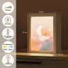 Maan - Gezichtje - Sterren - Roze Light Box met kabel klein -USP_NL