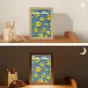 Smileys - Geel - Blauw Light Box met kabel (Kinderlampje) klein -sfeer3_kind