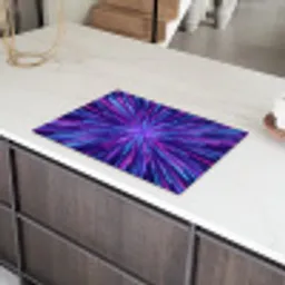 Dynamisch - Ruimte - Kleurrijk Inductie beschermer vinyl 3mm klein -sfeer8
