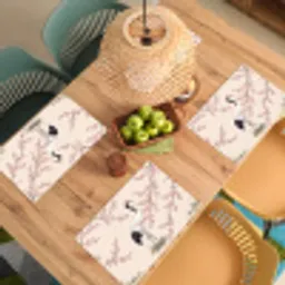 Aziatisch - Kraanvogel - Beige Placemat vinyl groot -zzsfeer5_Kitchenyeah-website
