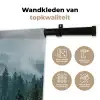 Naaldwoud - Bergen - Mist Wandkleed katoen klein -sfeer2