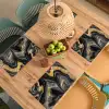 Versmelting van Zwart en Goud Placemat vinyl groot -zzsfeer5_Kitchenyeah-website