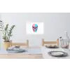 Schedel - Grafisch - Roze - Verdeeld Muursticker klein -eettafel