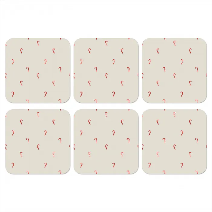 Patroon - Zuurstokken - Beige onderzetter kurk middel 366 -3d