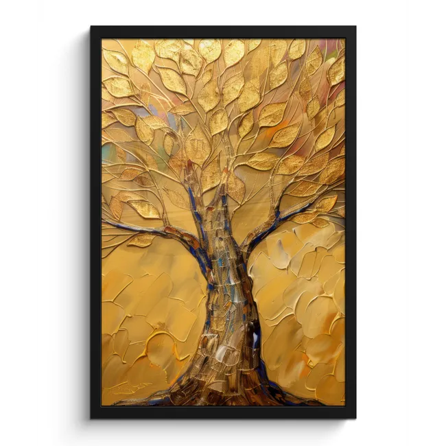 Poster met lijst - Goud - Boom - Abstract - Modern