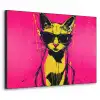 Kat - Art - Zonnebril - Roze Textielframe - compleet frame klein -3d