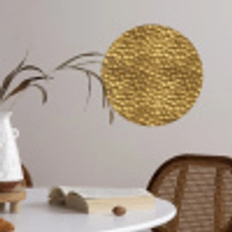 Metaal - Dynamisch - Goud Wandcirkel behangsticker klein 186 -sfeer3