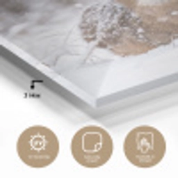 Hert - Sneeuw - Bos - Dieren - Vertederend plexiglas 5mm klein -sfeer2