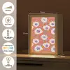 Bloemen - Grafisch - Oranje Light Box met kabel (Tafellamp) klein 925 -USP_NL