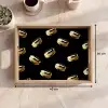 Macarons - Patroon - Goud - Zwart Dienblad Rechthoek middel -USP_Formaat