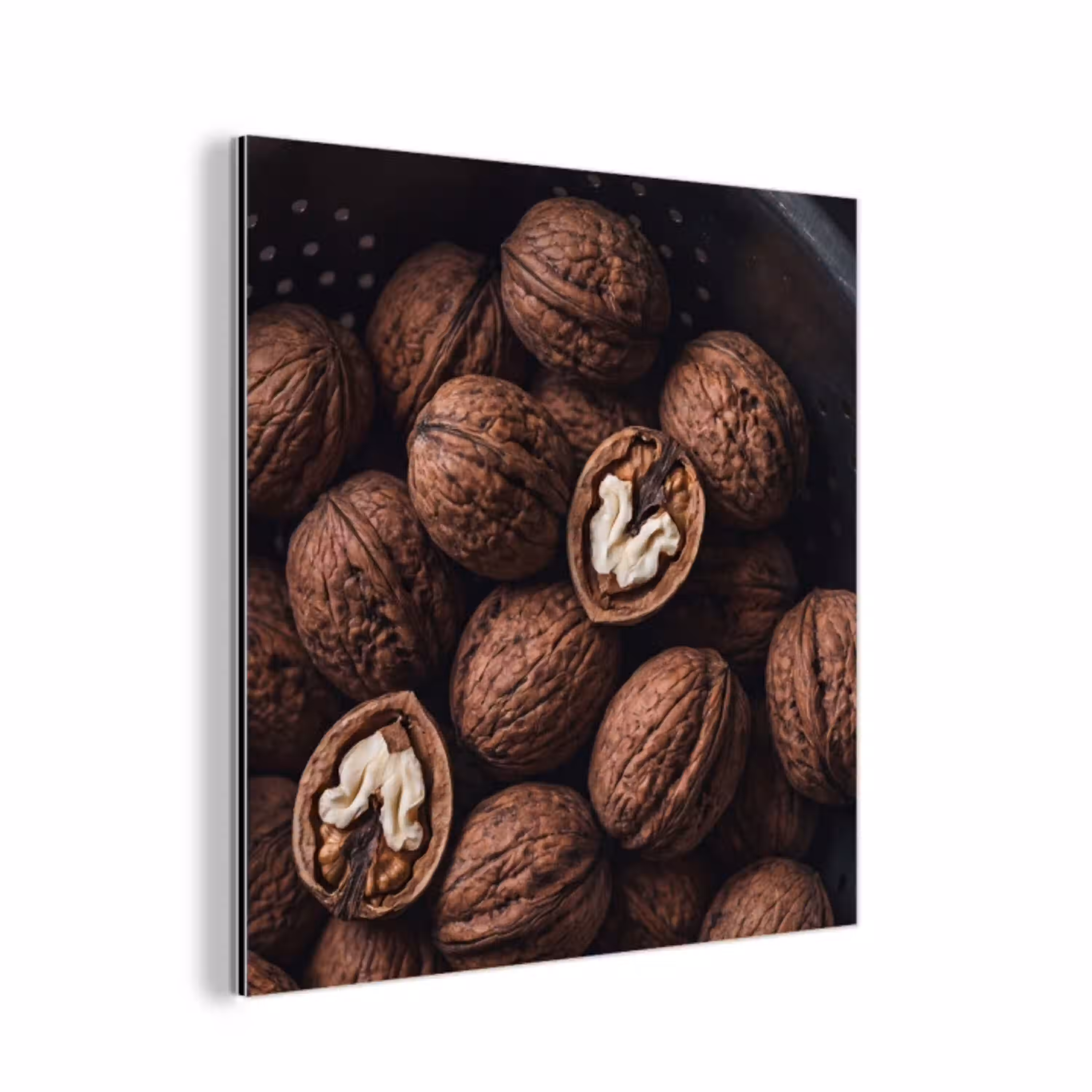 Walnoot - Eten - Donker aluminium wit klein -3d