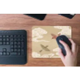 Vogels - Vliegen - Beige muismat rubber klein -toetsenbord