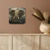 Afrikaanse olifant tegen de donkere wolken plexiglas 5mm klein -sfeer5