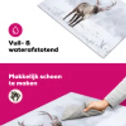 Rendier - Gewei - Toendra - Sneeuw - Wild Inductie beschermer vinyl 3mm klein -wsfeer6_website