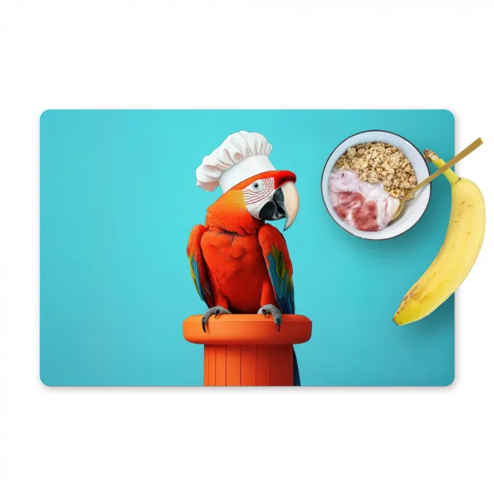 Ara - Koksmuts - Sokkel - Grappig Placemat vinyl groot -zzzproduct_Kitchenyeah-website