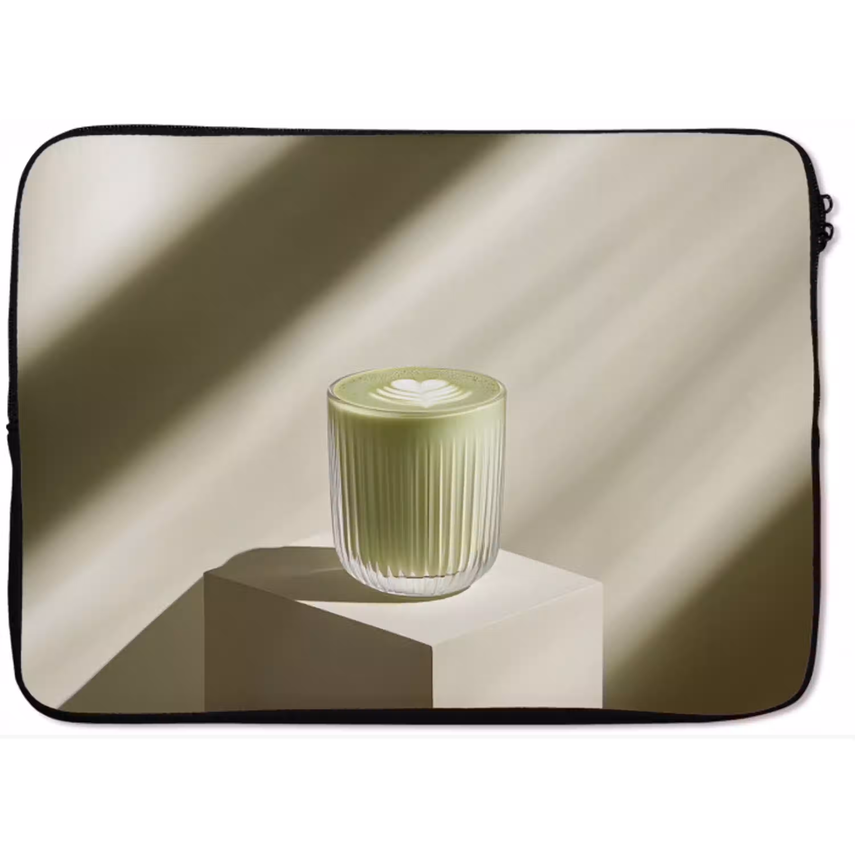 Matcha - Glas - Groen - Minimalistisch laptophoes neopreen klein -zkaufland3dotto