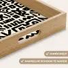 Geometrisch - Figuren - Zwart Dienblad Rechthoek middel 911 -USP_HandgreepNL