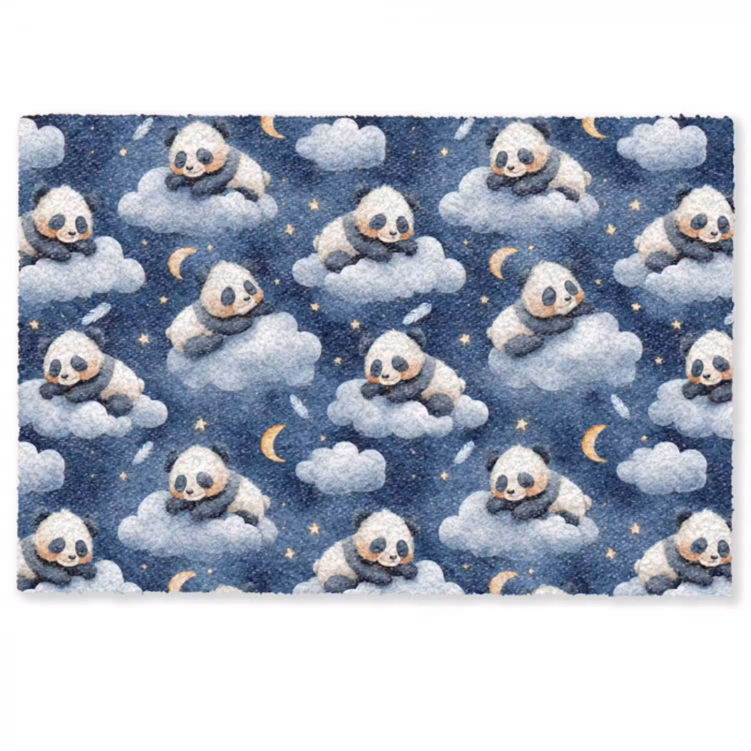 Panda's - Slapen - Blauw Deurmat klein 898 -zkaufland3d
