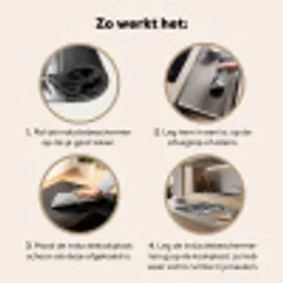 Luipaard - Zwart - Wit - Oog Inductie beschermer vinyl 3mm middel -sfeer9