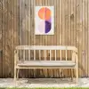 Cirkels - Abstract - Paars Tuinposter op houten frame 2 cm dik klein -sfeer4