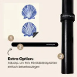Schelpen - Blauw - Patroon Inductie beschermer vinyl 3mm middel -zzzzzzz-induclip_DE