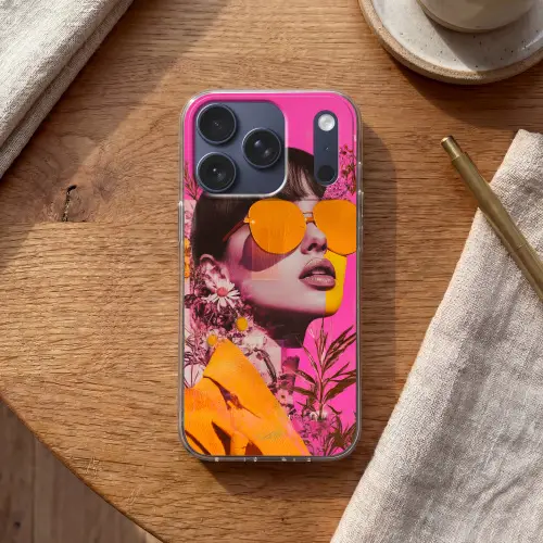 Zonnebril - Oranje - Vrouw - Planten Telefoonhoesje iPhone 17 Pro klein -sfeer1