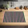 Verticale strepen - Groen - Roze Inductie beschermer vinyl 3mm klein 276 -sfeer5