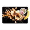 Bloemen - Goud - Graffiti - Zwart - Abstract Placemat vinyl groot -zzzproduct_Kitchenyeah-website