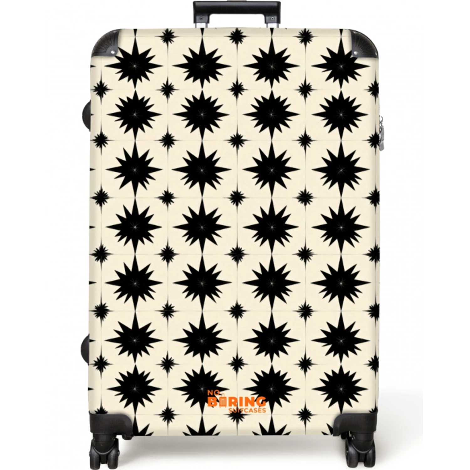 Stervormen - Geometrisch - Zwart NBS - Large koffer - Volwassenen Unisex groot -zzzzzzzzkaufland2