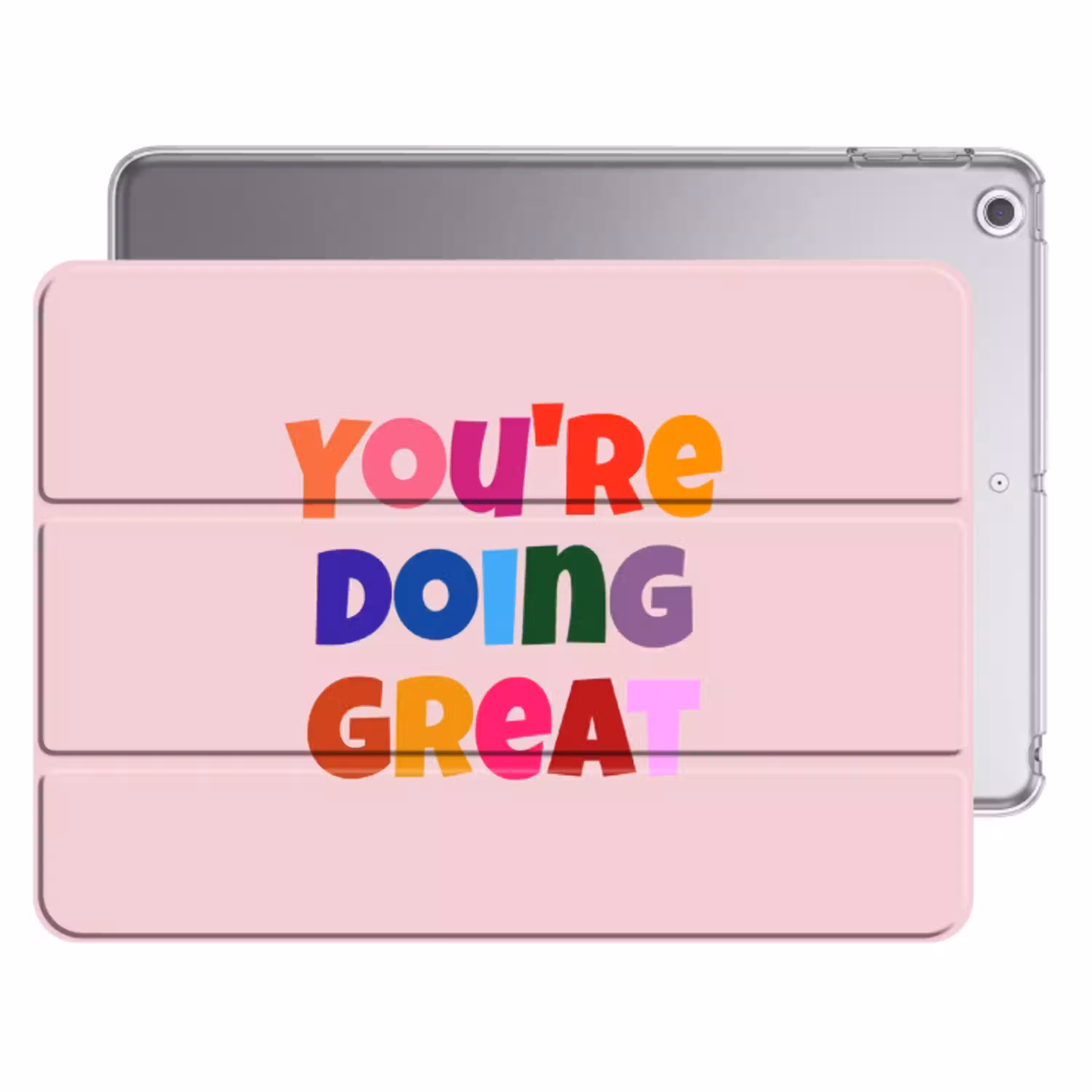 You're doing great - Roze - Kleurrijk Apple iPad 2017 middel -threedimensional_3d_global