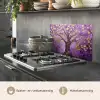 Levensboom - Boom - Paars - Goud - Modern keuken achterwand spatscherm klein -usp_NL