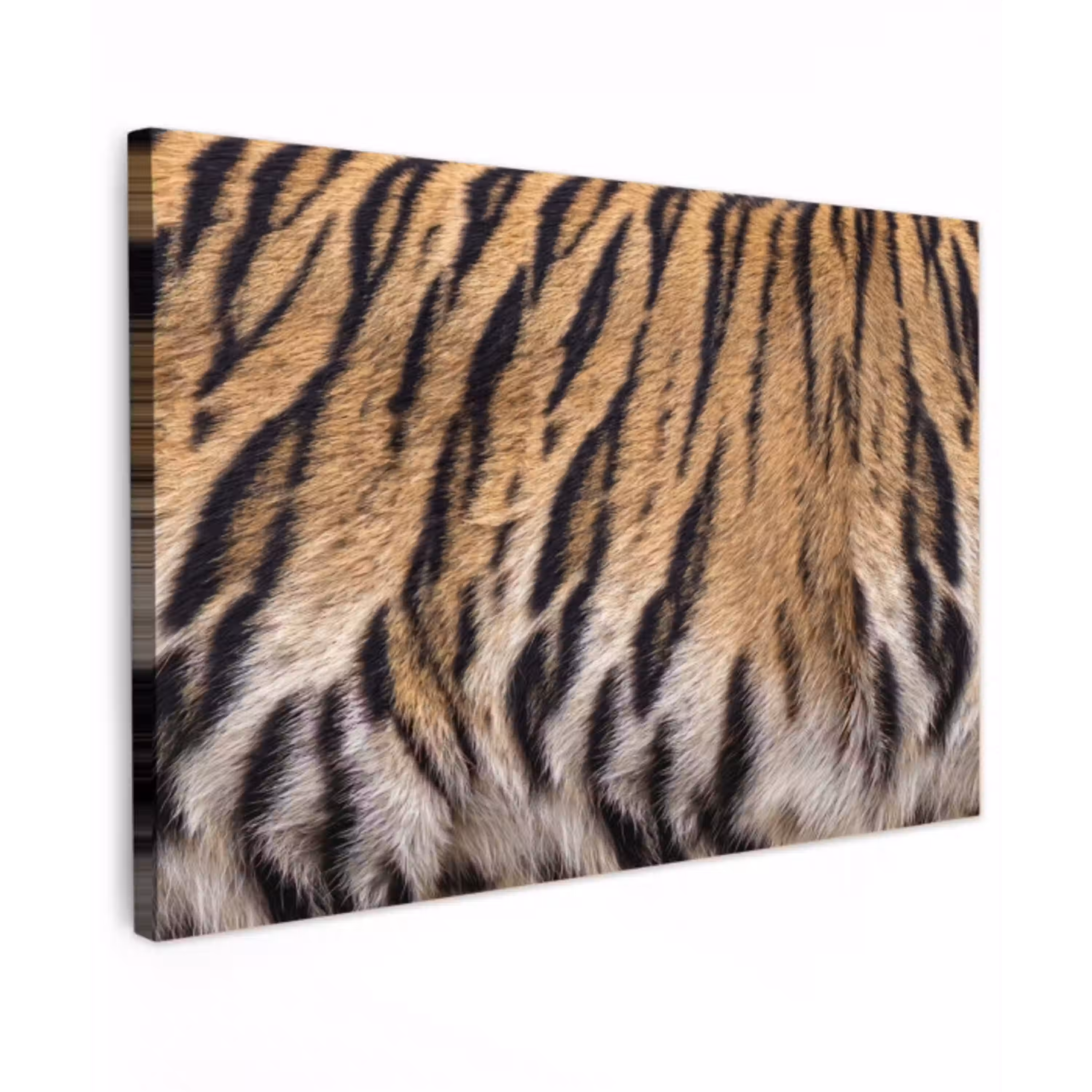 Tijgervacht - Klassiek - Zwart Tuinposter op houten frame 2 cm dik klein -3d