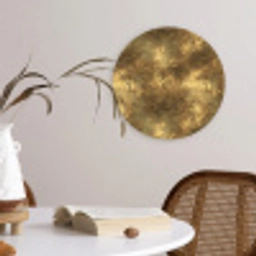 Antiek - Metaallook - Goud Wandcirkel kunststof plaat 5mm dik klein 188 -sfeer4