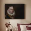 Willem van Oranje - Schilderij - Oude meesters - Kunst Textielframe zwart klein -sfeer1